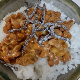 「納豆」と塩昆布のご飯☆